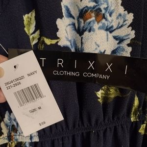 Trixxi Floral Crepe Jumpsuit